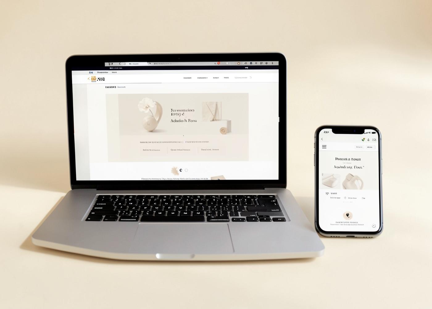 Farklı ekranlarda görünen site tasarımı