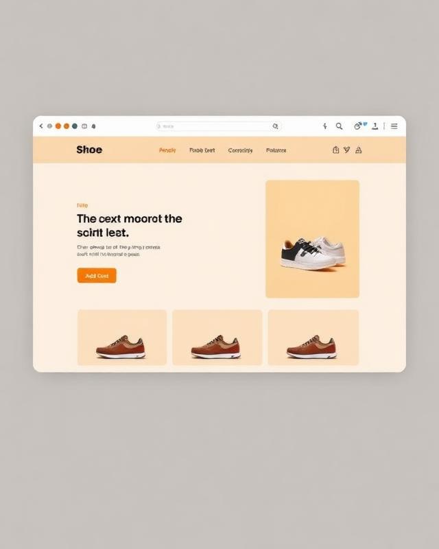 E-ticaret web sitesi şablonu önizlemesi