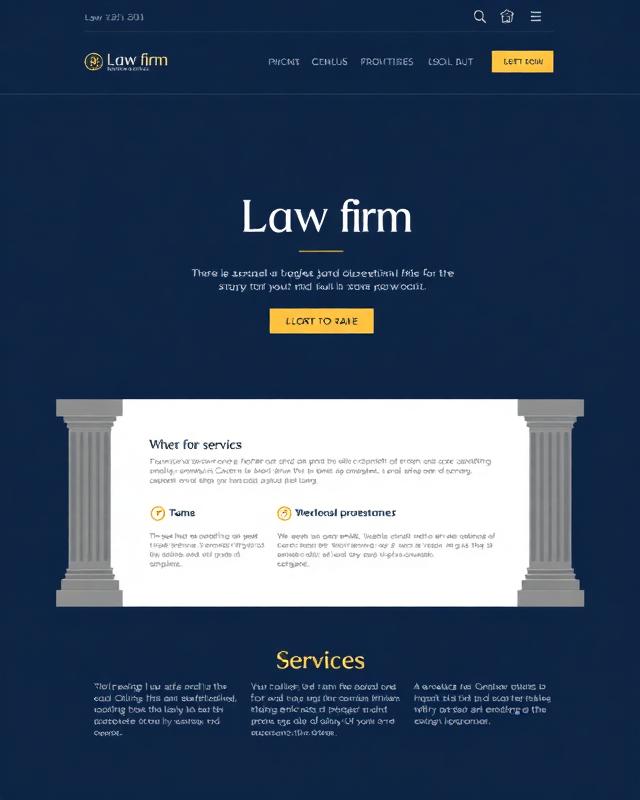 Hukuk web sitesi şablonu önizlemesi